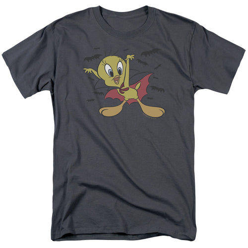 Looney Tunes - Vampire Tweety - Adult Unisex Short Sleeve T-Shirt - Gray