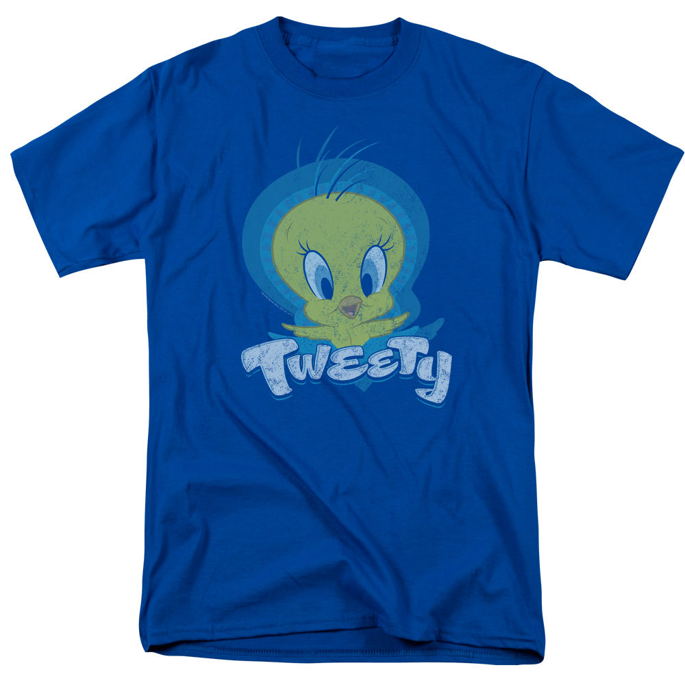 Looney Tunes - Tweety Swirl - Adult Unisex Short Sleeve T-Shirt - Blue