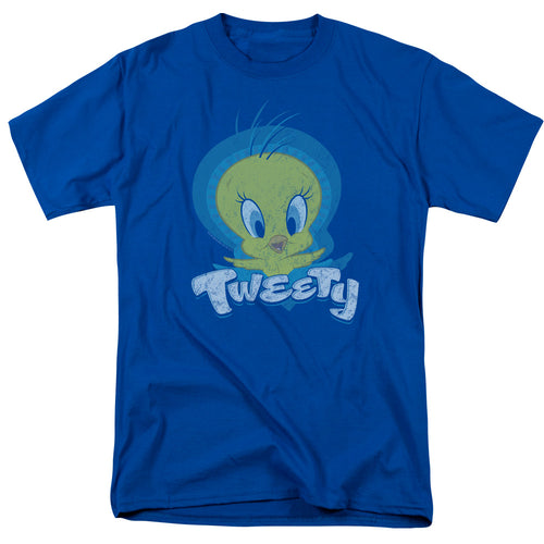 Looney Tunes - Tweety Swirl - Adult Unisex Short Sleeve T-Shirt - Blue