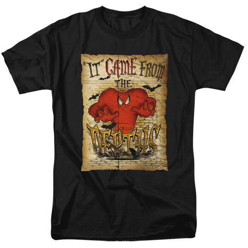 Looney Tunes - The Depths - Adult Unisex Short Sleeve T-Shirt - Black
