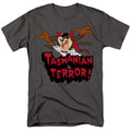 Looney Tunes - Taz Terror - Adult Unisex Short Sleeve T-Shirt - Gray