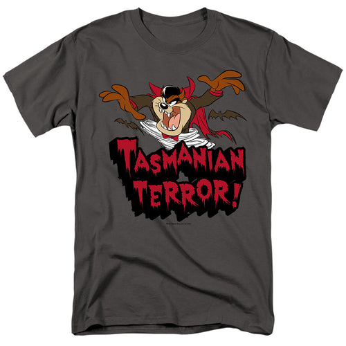 Looney Tunes - Taz Terror - Adult Unisex Short Sleeve T-Shirt - Gray