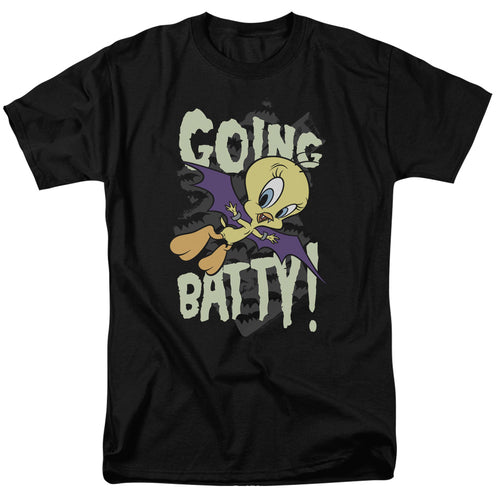Looney Tunes - Going Batty - Adult Unisex Short Sleeve T-Shirt - Black