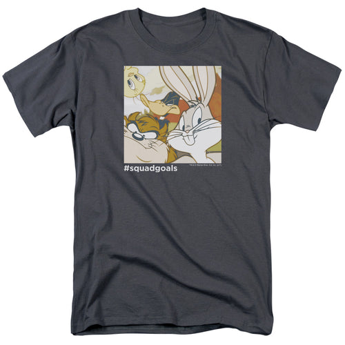 Looney Tunes - Squad Goals - Adult Unisex Short Sleeve T-Shirt - Gray