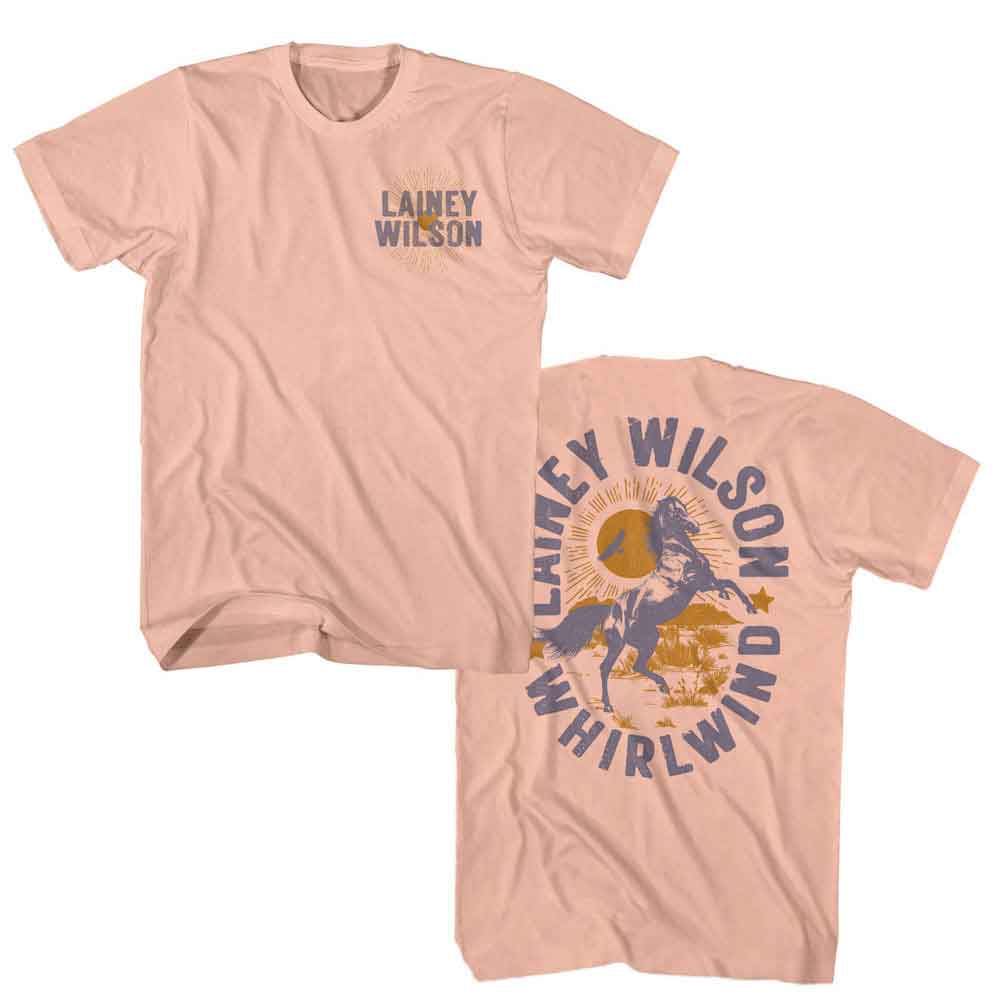 Lainey Wilson - Whirlwind Horse - Officially Licensed - Orange Solid 2-Sided Print Adult Short Sleeve T-Shirt
