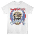 Iron Maiden - Cali Stone Text - Adult Short Sleeve T-Shirt - White