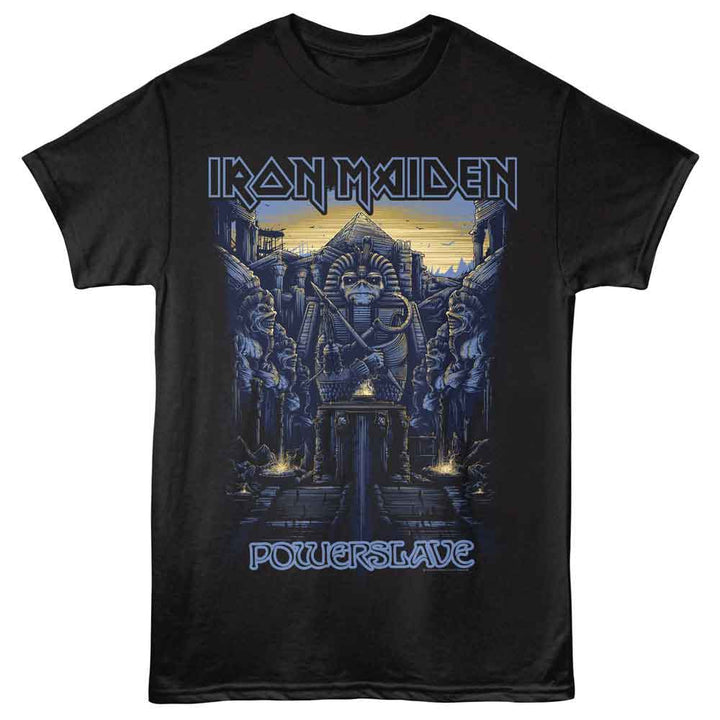 Iron Maiden - Powerslave - Solid Adult Unisex Short Sleeve T-Shirt - Black
