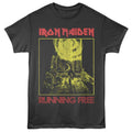 Iron Maiden - Running Free - Gray - Front Print Solid Adult Unisex Short Sleeve T-Shirt