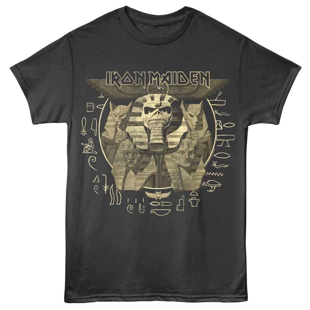 Iron Maiden - Hieroglyphics - Adult Short Sleeve T-Shirt - Smoke
