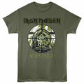 Iron Maiden - Aces High - Adult Unisex Short Sleeve T-Shirt - Military Green