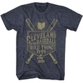 Major League - Athletics Estd 89 - American Classics - Heather Blue Adult Short Sleeve T-Shirt