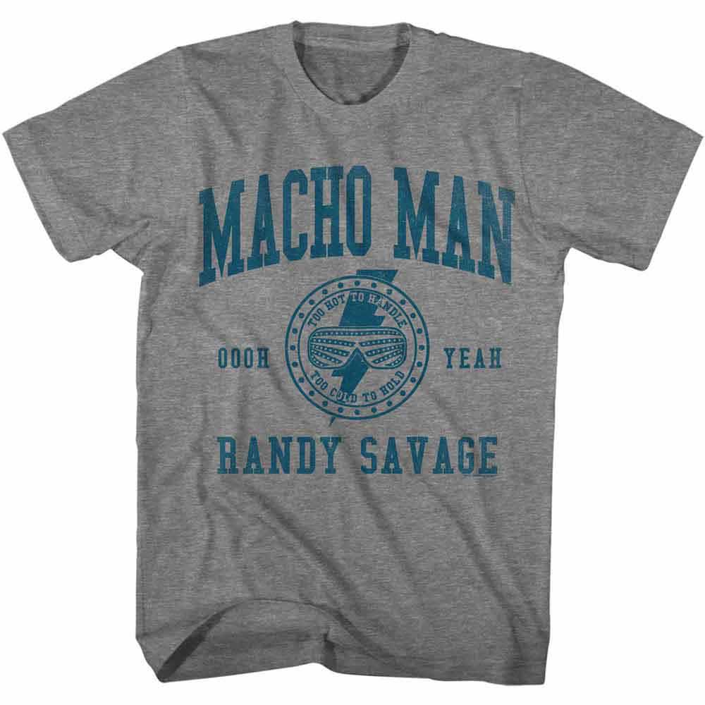 Macho Man - Collegiate - American Classics - Solid Gray Adult Short Sleeve T-Shirt