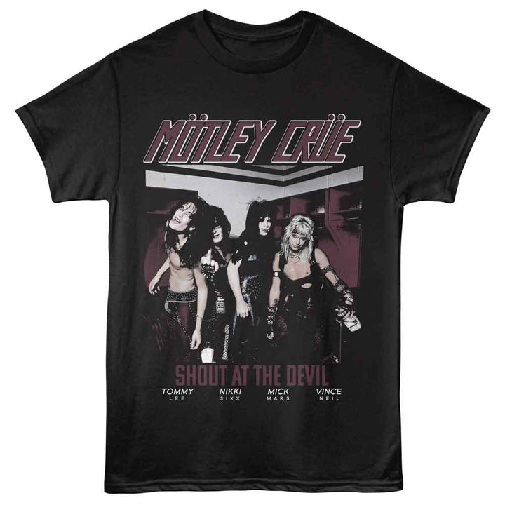 Motley Crue - Shout At The Devil - Adult Short Sleeve T-Shirt - Black