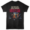 Motley Crue - Bad Boys Of Hollywood - Front Print Adult Short Sleeve Solid T-Shirt - Black