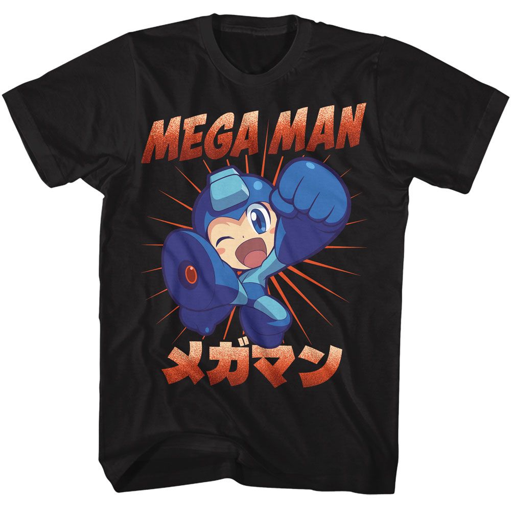 Mega Man - Mega Kick - American Classics - Adult Short Sleeve T-Shirt