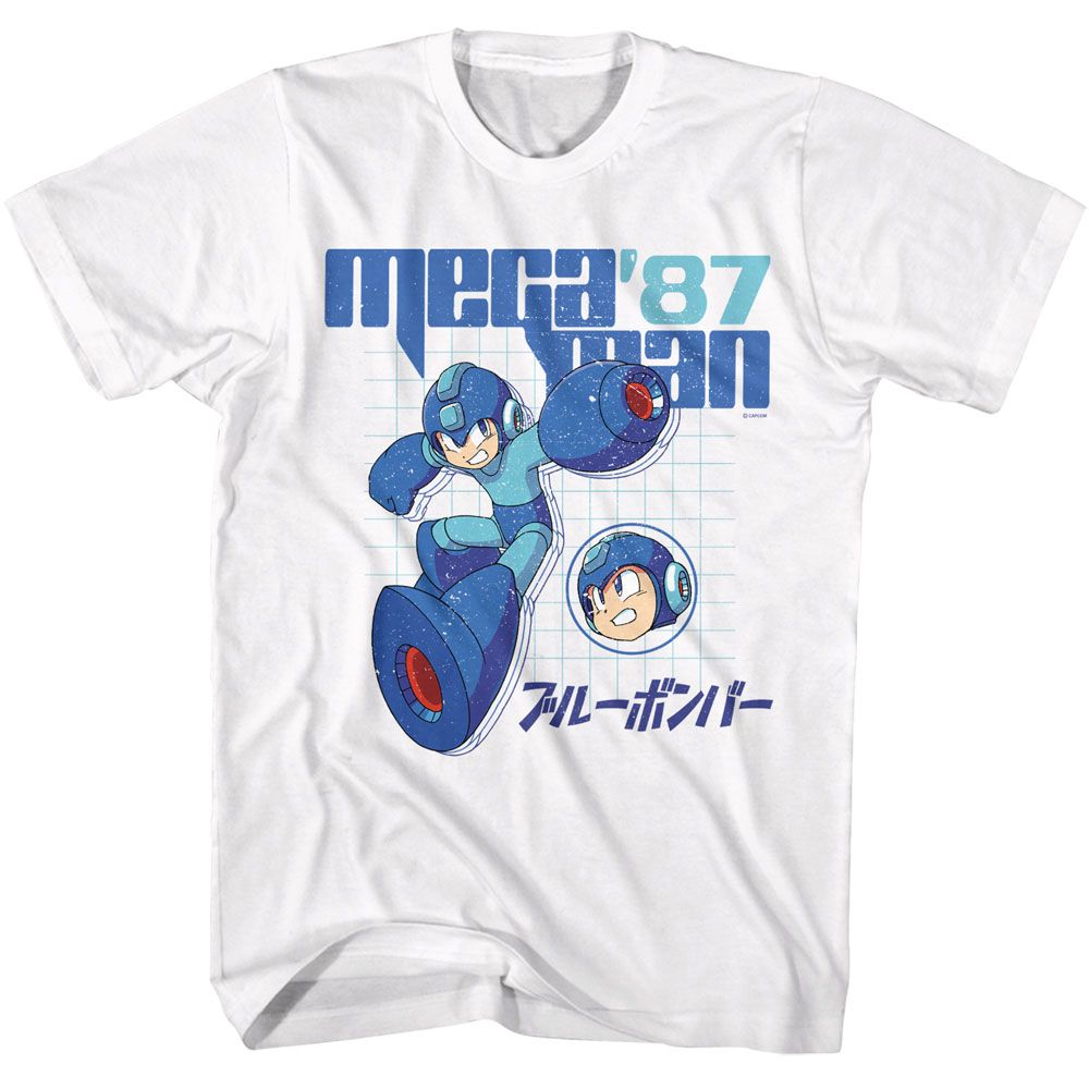 Mega Man - 87 - American Classics - Solid White Adult Short Sleeve T-Shirt