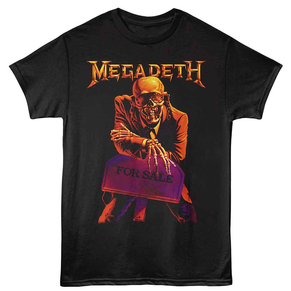 Megadeth - For Sale - Black Front Print Solid Adult Unisex Short Sleeve T-Shirt