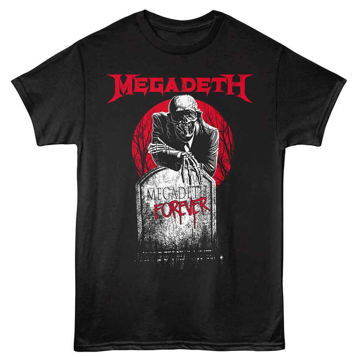 Megadeth - Forever - Black Front Print Solid Adult Unisex Short Sleeve T-Shirt