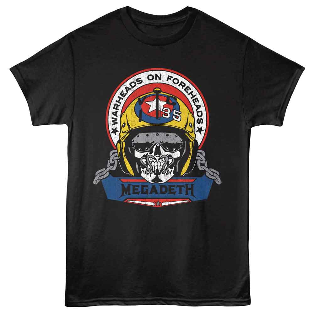 Megadeth - Vic Head - Black Front Print Solid Adult Unisex Short Sleeve T-Shirt
