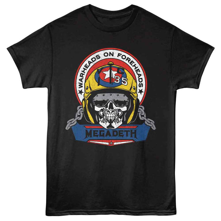 Megadeth - Vic Head - Black Front Print Solid Adult Unisex Short Sleeve T-Shirt