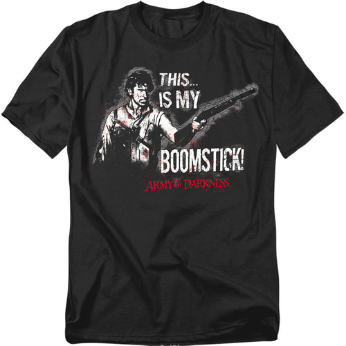Army Of Darkness - Boomstick - Adult Unisex Short Sleeve T-Shirt - Black