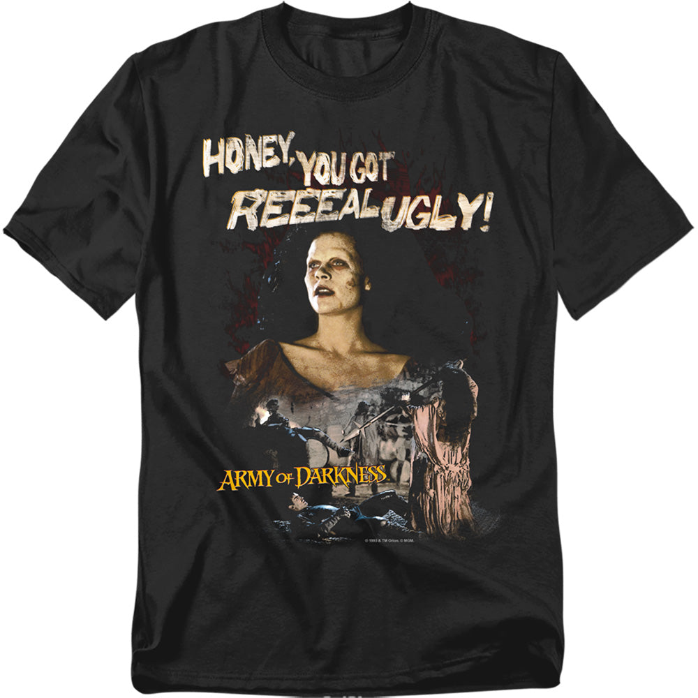 Army Of Darkness - Reeeal Ugly! - Adult Unisex Short Sleeve T-Shirt - Black