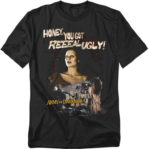 Army Of Darkness - Reeeal Ugly! - Adult Unisex Short Sleeve T-Shirt - Black