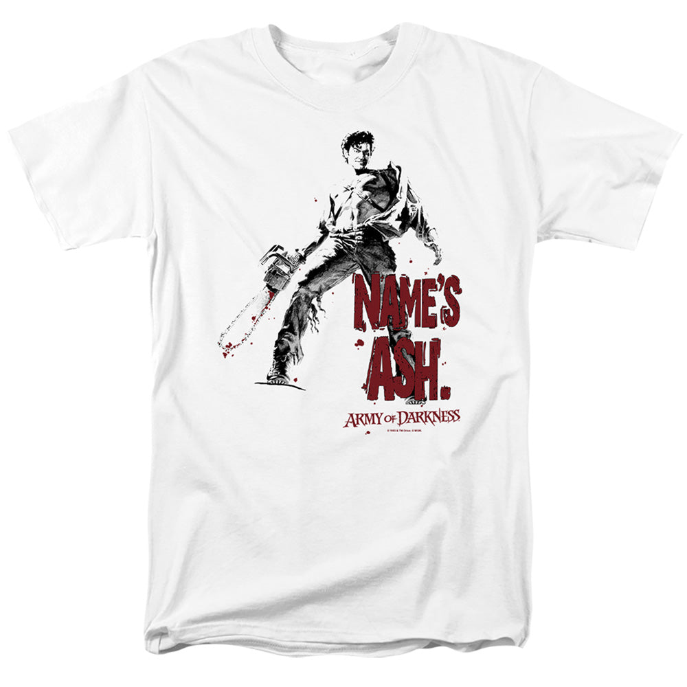 Army Of Darkness - Names Ash - Adult Unisex Short Sleeve T-Shirt - White