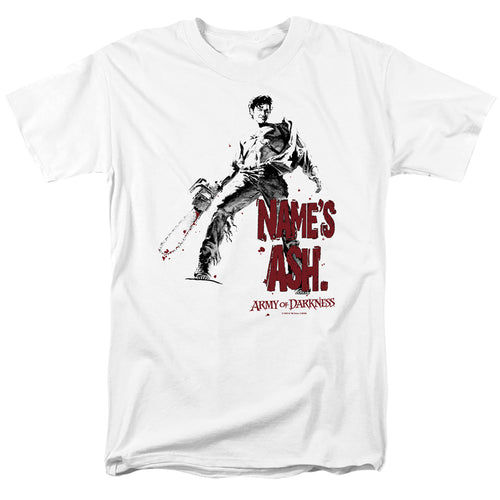 Army Of Darkness - Names Ash - Adult Unisex Short Sleeve T-Shirt - White
