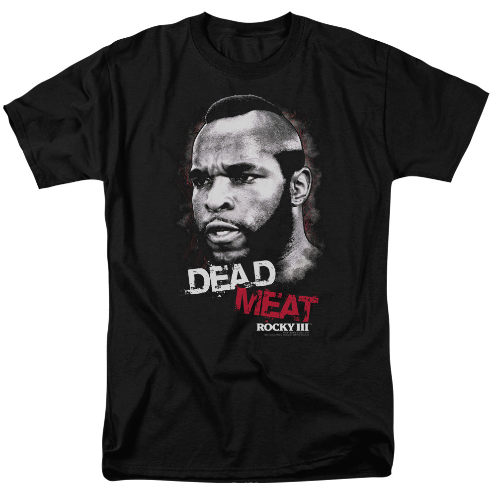 Rocky III - Dead Meat - Adult Unisex Short Sleeve T-Shirt - Black