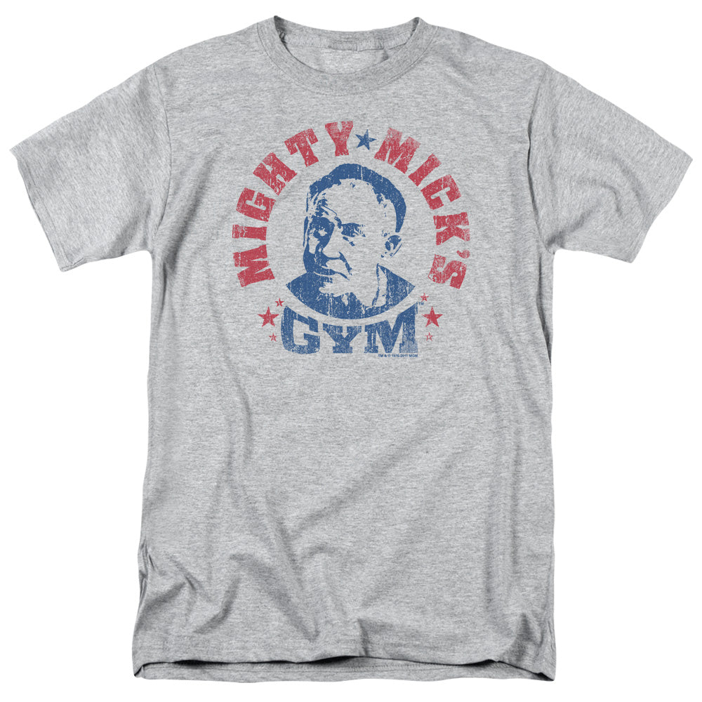Rocky - Mighty Micks Gym - Adult Unisex Short Sleeve T-Shirt - Gray