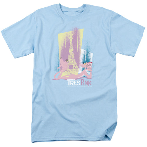 Pink Panther - Tres Pink - Adult Unisex Short Sleeve T-Shirt - Blue