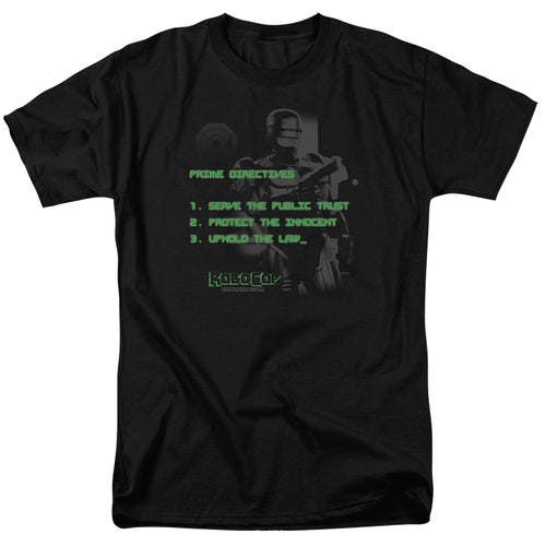 Robocop - Prime Directives - Adult Unisex Short Sleeve T-Shirt - Black