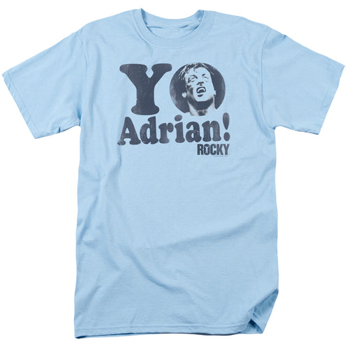 Rocky - Yo Adrian - Adult Unisex Short Sleeve T-Shirt - Blue