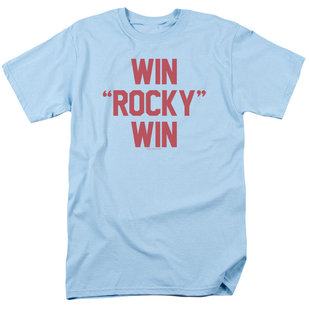 Rocky - Win Rocky Win - Adult Unisex Short Sleeve T-Shirt - Blue
