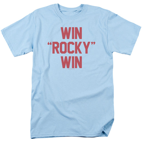 Rocky - Win Rocky Win - Adult Unisex Short Sleeve T-Shirt - Blue