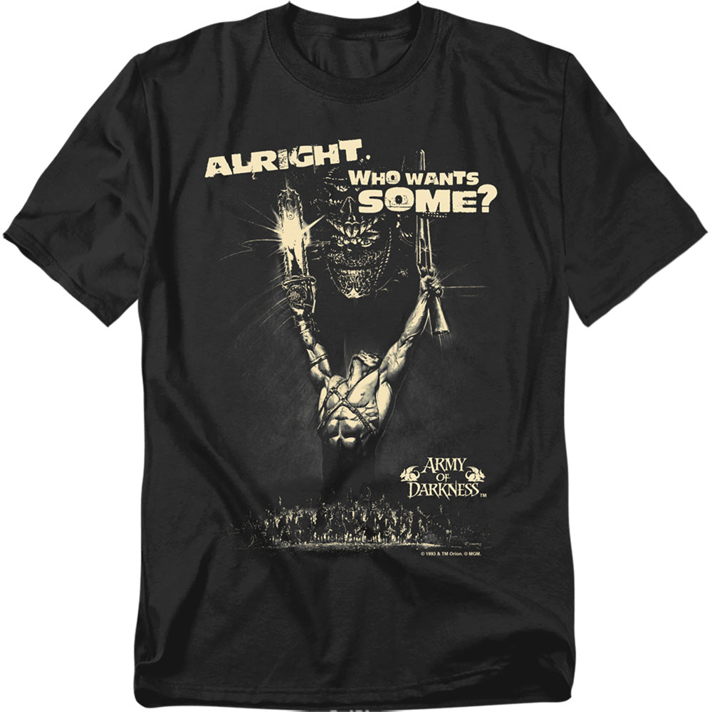 Army Of Darkness - Want Some - Adult Unisex Short Sleeve T-Shirt - Black