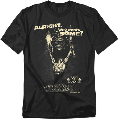 Army Of Darkness - Want Some - Adult Unisex Short Sleeve T-Shirt - Black