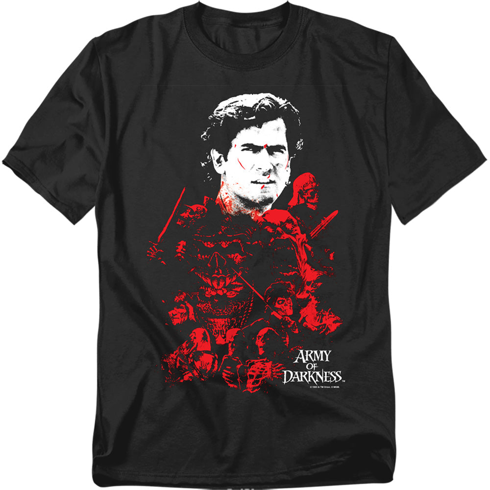 Army Of Darkness - Red - Adult Unisex Short Sleeve T-Shirt - Black