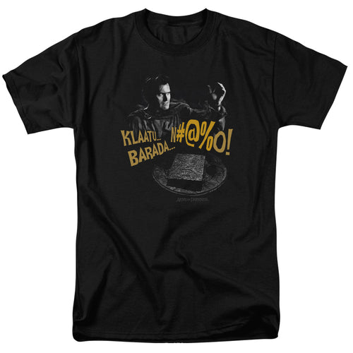 Army Of Darkness - Klaatu...Barada - Adult Unisex Short Sleeve T-Shirt - Black
