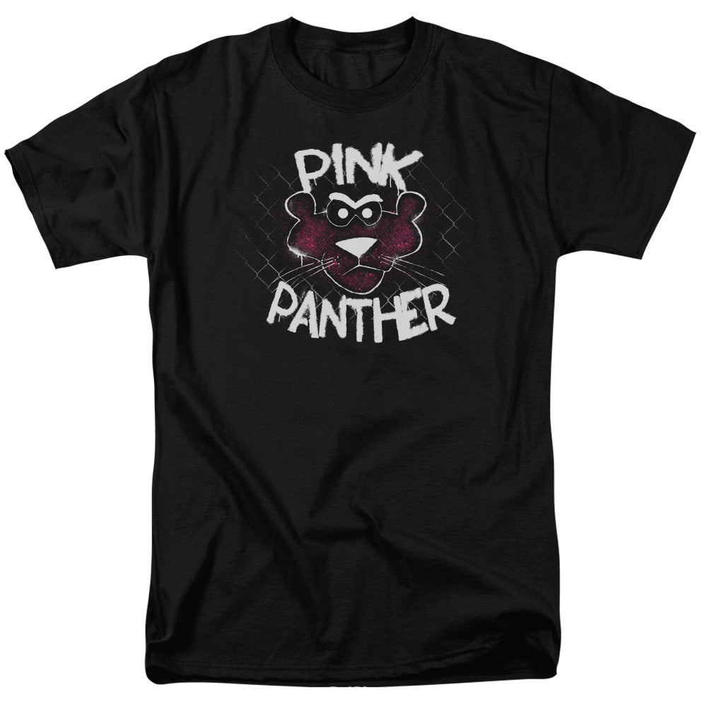 Pink Panther - Head - Adult Unisex Short Sleeve T-Shirt - Black