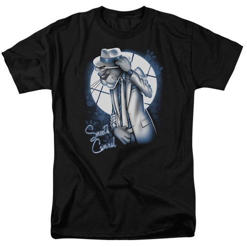 Pink Panther - Smooth Criminal - Adult Unisex Short Sleeve T-Shirt - Black