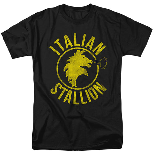 Rocky - Italian Stallion Horse - Adult Unisex Short Sleeve T-Shirt - Black