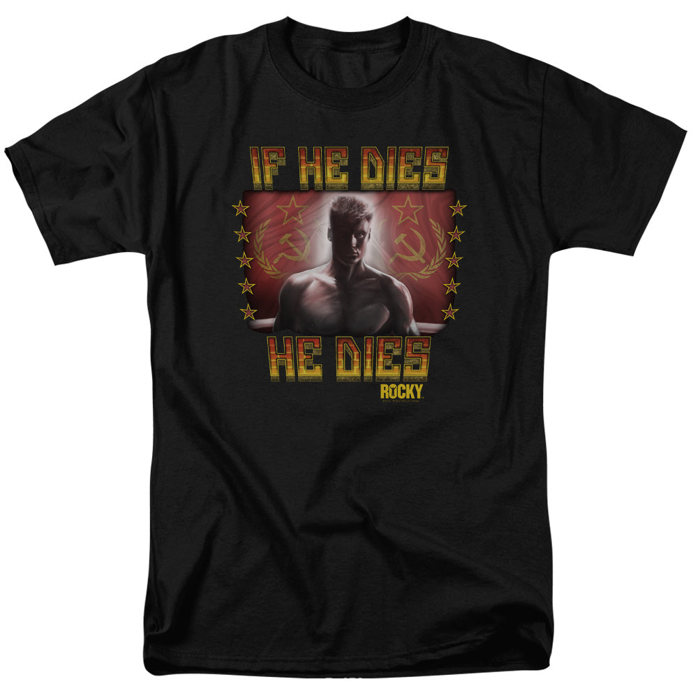 Rocky IV - Condolences - Adult Unisex Short Sleeve T-Shirt - Black