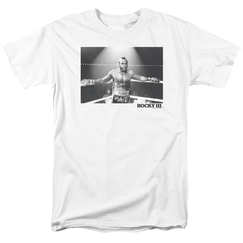Rocky III - Clubber Square - Adult Unisex Short Sleeve T-Shirt - White