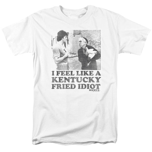 Rocky - Fried Idiot - Adult Unisex Short Sleeve T-Shirt - White