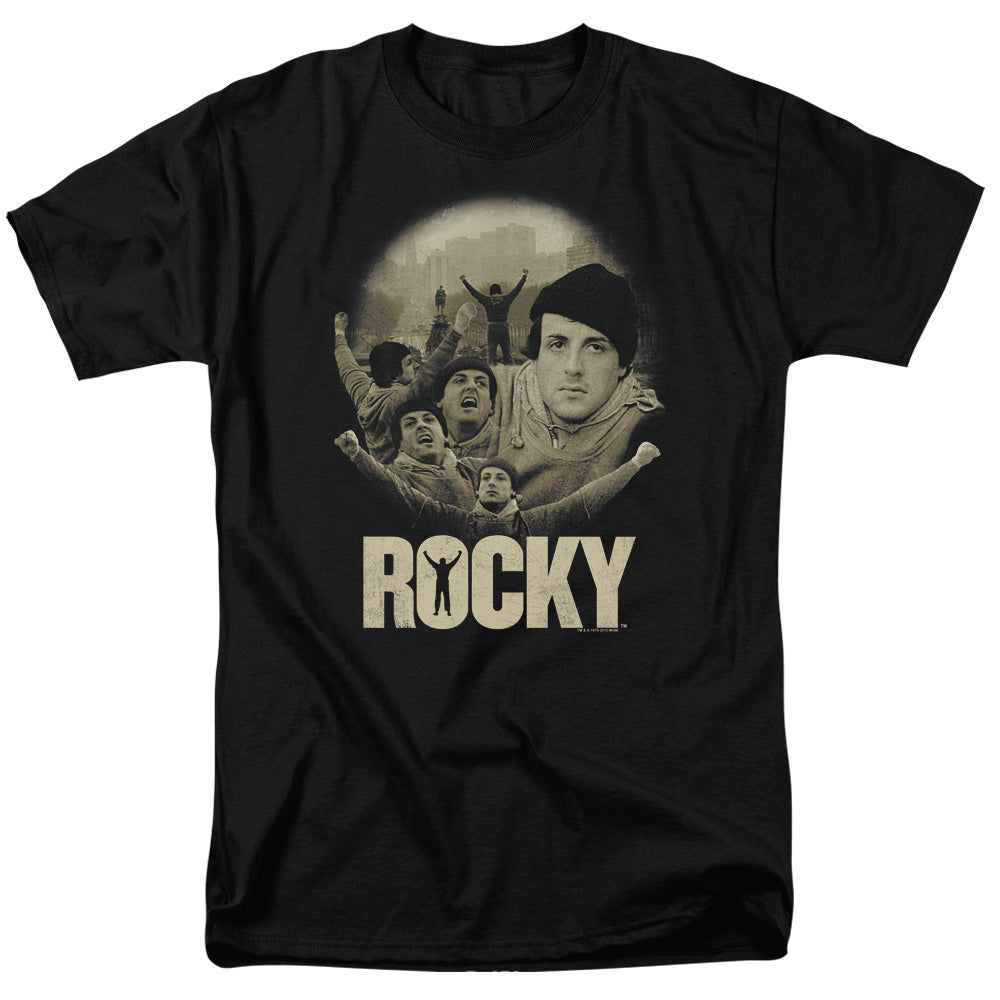 Rocky - Feeling Strong - Adult Unisex Short Sleeve T-Shirt - Black