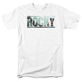 Rocky - Cutout Logo - Adult Unisex Short Sleeve T-Shirt - White