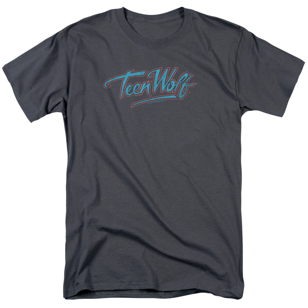 Teen Wolf - Neon Logo - Adult Unisex Short Sleeve T-Shirt - Gray