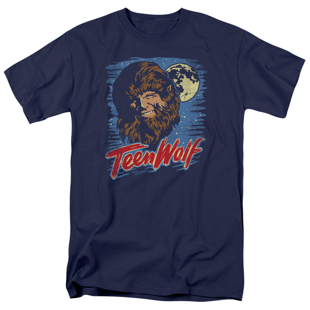 Teen Wolf - Moon Wolf - Adult Unisex Short Sleeve T-Shirt - Blue